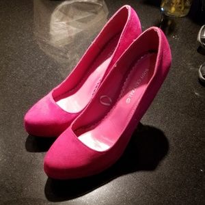 Luscious raspberry heels
